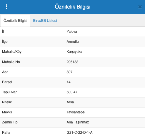 YALOVA ARMUTLU'DA 500 M2 SATILIK KONUT İMARLI ARSA